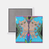 蝶々の猫 マグネット (正面/裏面)