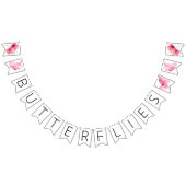 蝶々の花のブライズシャワー バンティングフラッグ (全)