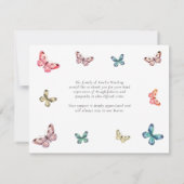 蝶々の葬儀お祝い サンキューカード (裏面)