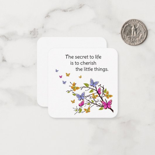 蝶々の角 ノートカード (正面/裏面インサイチュ)