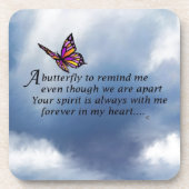 蝶々の記念詩 コースター (正面)