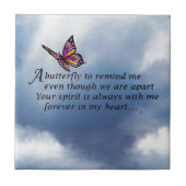 蝶々の記念詩 タイル (正面)