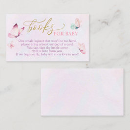 蝶々の赤ちゃんシャワーがブックカードを持ってくる エンクロージャーカード