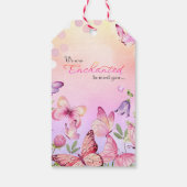 蝶々の赤ちゃんシャワーに会えて魅了されている ギフトタグ (裏面)