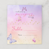 蝶々の赤ちゃんシャワーに会えて魅了されている プレイスカード (外部開封)