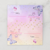 蝶々の赤ちゃんシャワーに会えて魅了されている プレイスカード (外部開封)