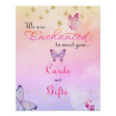 蝶々の赤ちゃんシャワーに会えて魅了されている ポスター (正面)