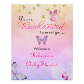 蝶々の赤ちゃんシャワーに会えて魅了されている ポスター (正面)