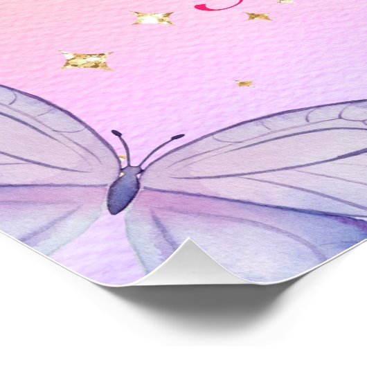 蝶々の赤ちゃんシャワーに会えて魅了されている ポスター (コーナー)