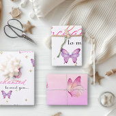 蝶々の赤ちゃんシャワーに会えて魅了されている ラッピングペーパーシート