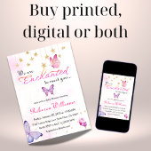 蝶々の赤ちゃんシャワーに会えて魅了されている 招待状