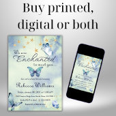 蝶々の赤ちゃんシャワーに会えて魅了されている 招待状