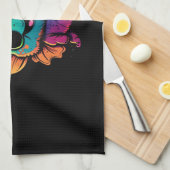 蝶々の頭を持つ漫画 キッチンタオル (四つ折り)