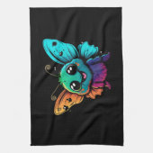 蝶々の頭を持つ漫画 キッチンタオル (縦)