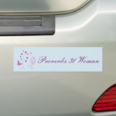 蝶々を持つ女性31かわいらし諺 バンパーステッカー (車上)