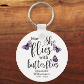 蝶々を追悼して飛ぶ キーホルダー (正面)
