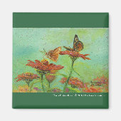 『蝶々二羽』 マグネット (正面)