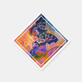 蝶々元気 スタンダードカクテルナプキン (角)