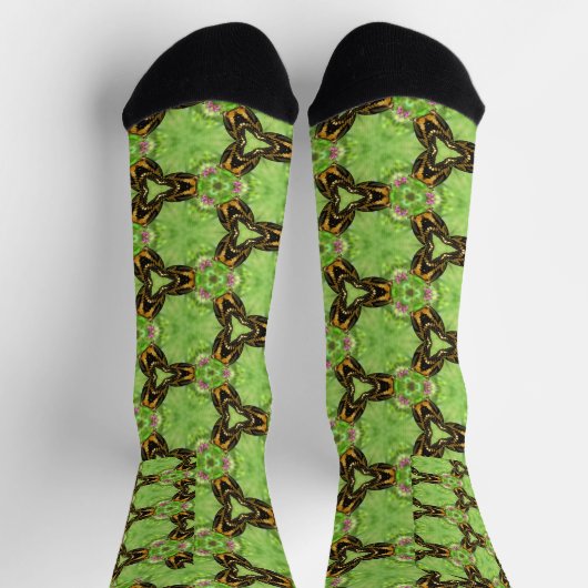 蝶々写真靴下 ソックス (上部)