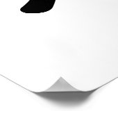 蝶々刀書風の羽中国の形 ポスター (角)