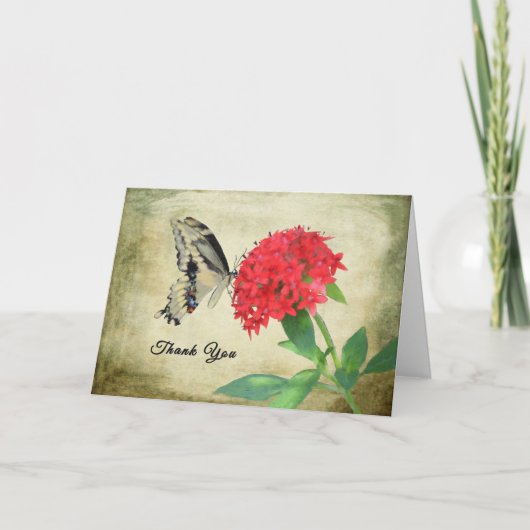 蝶々夕食券をありがとう サンキューカード (正面)