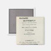 蝶々夫人のためのプレイビルby Giacomo マグネット (正面/裏面)