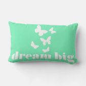 蝶々感動的で大きくなった可愛さと夢 ランバークッション (裏面)