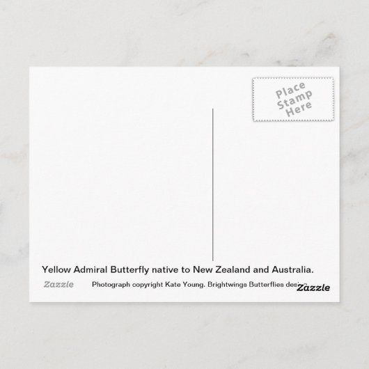 蝶々提督 ポストカード (裏面)