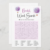 蝶々気球ワードサーチゲームカード 招待状 (正面/裏面)