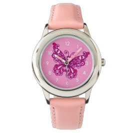 蝶々番の女の子を見る 腕時計