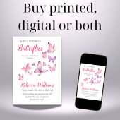 蝶々紫の生涯ブライダルシャワー 招待状