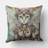 蝶々翼旅団の雪のクイーンキャット クッション (裏面)