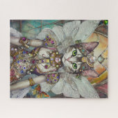 蝶々翼旅団の雪のクイーンキャット ジグソーパズル (横)