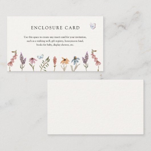 蝶々花園フェンスカード エンクロージャーカード (正面/裏面)