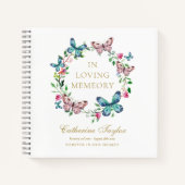 蝶々葬儀記念バジェットゲストブック ノートブック (正面)
