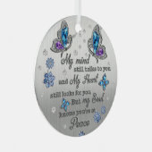 蝶々記念私の心はまだ話している メタルオーナメント (正面右)