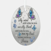 蝶々記念私の心はまだ話している メタルオーナメント (正面左)