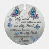 蝶々記念私の心はまだ話している メタルオーナメント (正面)