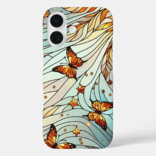 蝶々 ステンドグラス柄 iPhone 16ケース