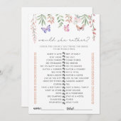 蝶々 ブライダルシャワーゲーム どっちがいい？ 招待状 (正面/裏面)