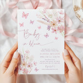 蝶々 ワイルドフラワーベイビー ブルーム ベイビーシャワー 招待状