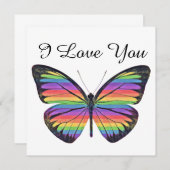 蝶あなたが愛されているフラットカード (正面/裏面)