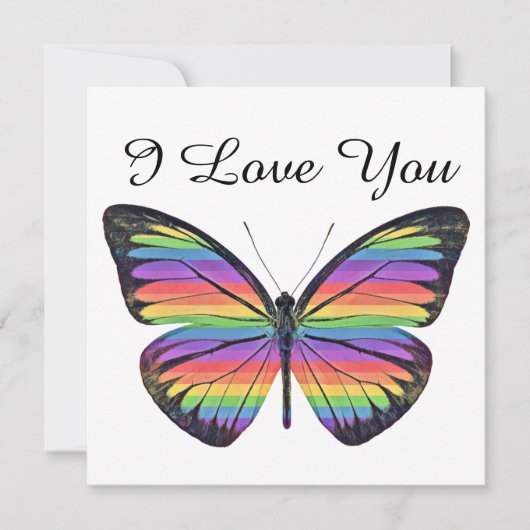 蝶あなたが愛されているフラットカード (正面)