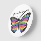 蝶あなたが愛されている壁時計 ラウンド壁時計 (傾斜)