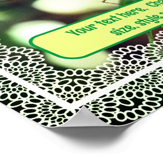 蝶あなたの独自の文字を作成パーソナライズされた ポスター (角)