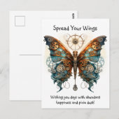 蝶あなたの羽を広げる幸運 ポストカード (正面/裏面)