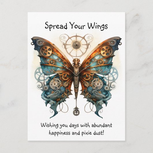 蝶あなたの羽を広げる幸運 ポストカード (正面)