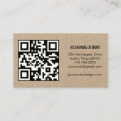 蝶ありがとうご注文QRコードクラフト 名刺 (裏面)