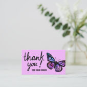 蝶ありがとうご注文QRコード 名刺 (スタンド正面)