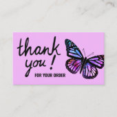 蝶ありがとうご注文QRコード 名刺 (正面)